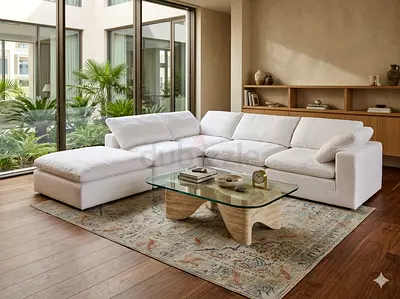 Marina home Luscious feather 🪶 filled modular sofa with footstool