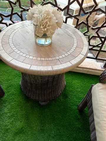 Marble table with chairs