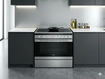Siemens latest model full electric ceramic 5 hobs stove oven fan cooking range 90x60 heuetue