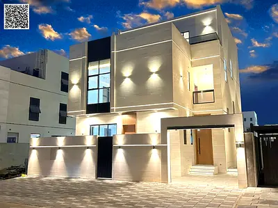 Luxury villa for sale in Al Bahia - elegant design featuring 7 spacious bedrooms and ultra-luxurious finishes in a quiet and strategic location in Ajm