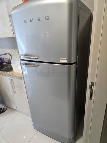 Smeg FAB40 Retro Style Refrigerator –400 Litres - Chrome Handle – Grey Mint – Made in Italy