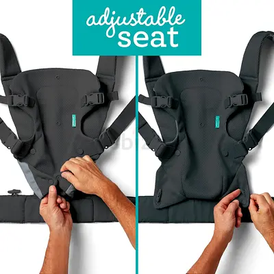 Adjustable Seat Ergonomic Baby Carrier - Dark Grey
