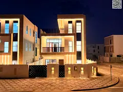 Modern villa for sale in Al Bahia, Ajman | 5 master bedrooms | Roof + 2 floors | Central air conditi