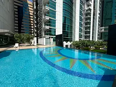 Luxury 2BR apartment with balcony and maid’s room, gym, pool, sauna jacuzzi games room garden free