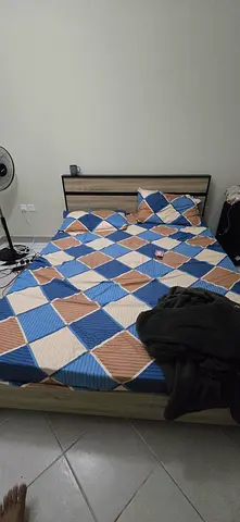 Queen Size Bed with Colorful Bed Set
