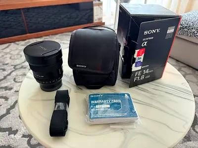 Sony FE 14mm F1.8 GM Lense for sale