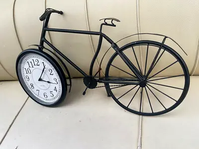 Metal Bicycle Table Clock - Decorative Home Accent