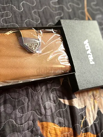 Prada Saffiano Triangle Long Wallet