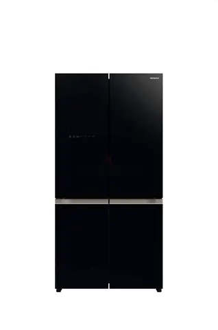 Hitachi Four doors Side-by-Side Refrigerator Black Glass Perfect Condition