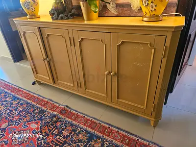 4-Door Wooden Sideboard / Cabinet — Painted Finish, Perfect for Hallway
