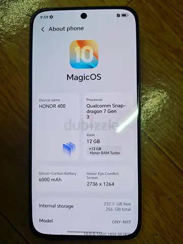 My HONOR smartphone — 12GB RAM, 256GB 6000mAh (MagicOS)