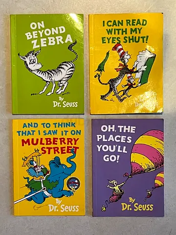 Set of 4 Dr. Seuss childrens books