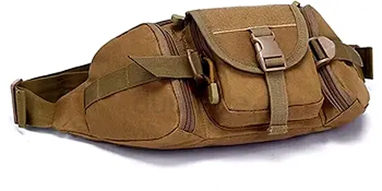 Men Bags Mens Practical Waist Bag Outdoor Bag Camping Hiking Belt Bag(C)