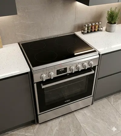 Whirlpool latest model full electric ceramic 4 hobs stove oven fan cooking range 60x60 bybuug