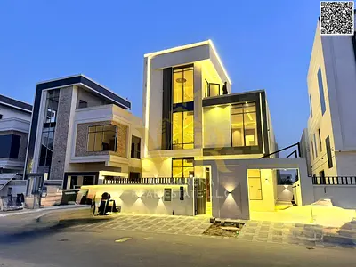 Luxury villa for sale in Al Yasmin, elegant design featuring 5 spacious bedrooms and ultra-luxurious finishes in a strategic location in Ajman 🏡✨