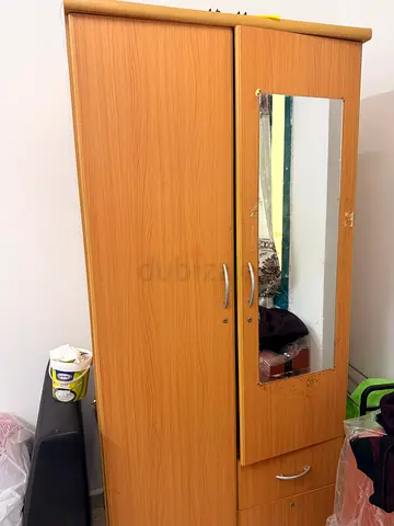 Wooden Wardrobe with Mirror