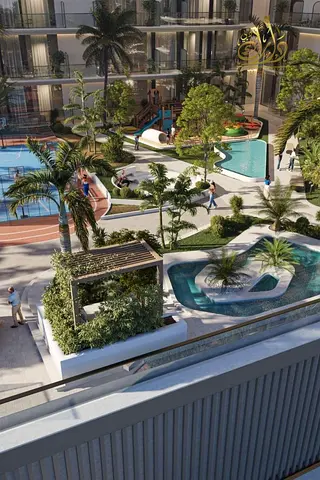 شقة بغرفتي نوم | أوميا ريزيدنس بوابة الوصل | إطلالات متعددة | تصميمات داخلية مفروشة