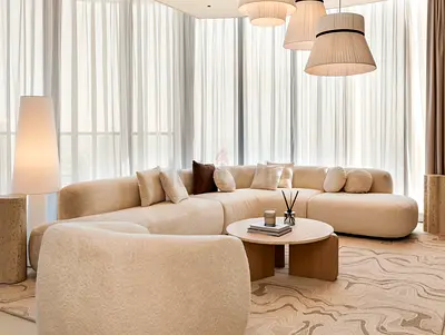 6-Seater Curved Sofa – Modern Luxury | Brand New