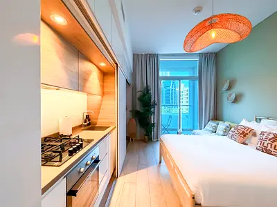 Fully Furnished Studio Balcony marina l All Bills Inc l Free Wifi - Parking - Cleaning l No Commission