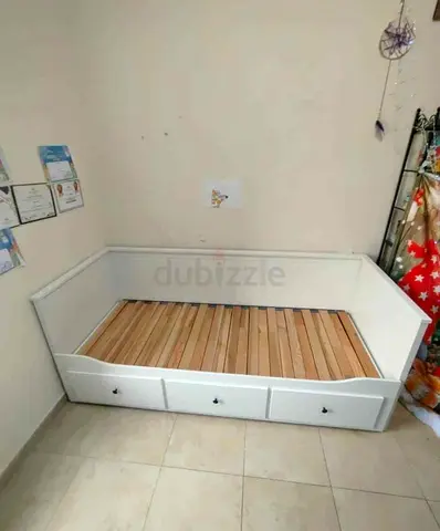 IKEA Hamnes daybed with 3 big storage drawers and 2 IKEA mattresses.