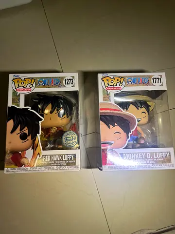 Two Funko Pop! One Piece - Monkey D. Luffy (boxed, original packaging)