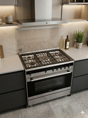 Siemens latest model iq500 gass/electric 5 burner top gass oven electric dual fan stove 90x60 by hex