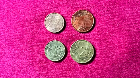 EURO CENT COINS 4 PCS SET