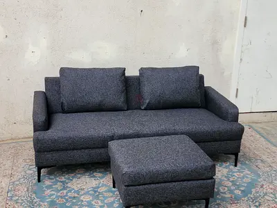 Home Centre Two Seater Sofa With Ottoman