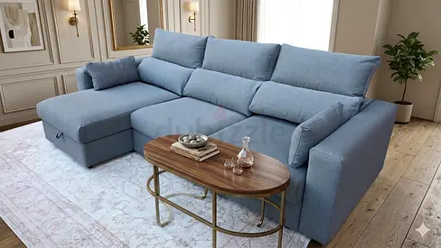 Ikea eskilstuna L shape sofa under storage