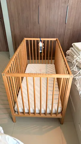 IKEA SNIGLAR COT WITH SKONAST MATTRESS