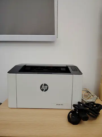 HP Laserjet Printer m107a monochrome laser printer - working, includes power cable and Data cable
