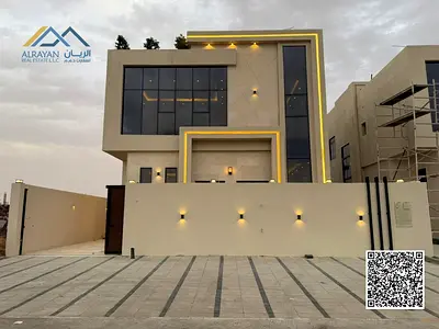 Villa for sale in Ajman, Al Helio 2 area, with all registration and ownership fees included. Stunning brand new villa with five master bedrooms | Lux