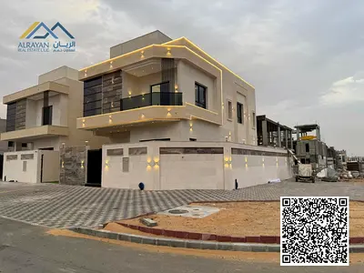Villa for sale in Ajman, Al Helio 2 area, with all registration and ownership fees included. Stunning brand new villa with five master bedrooms | Lux