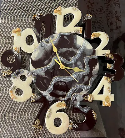 Handmade Resin Wall Clock