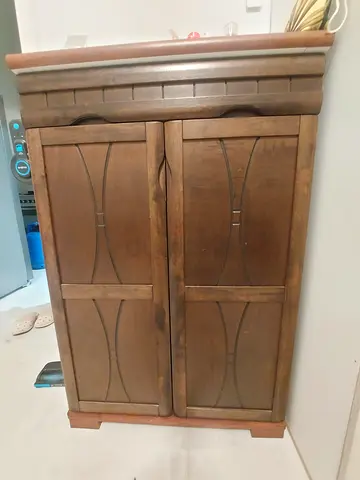 Solid Wooden Two-Door Cabinet - Good Condition
