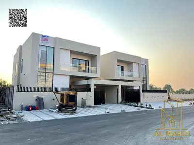 For sale: European-style villa, freehold, available to all nationalities, with monthly installments for 25 years, in Ajman, Al Zahia.