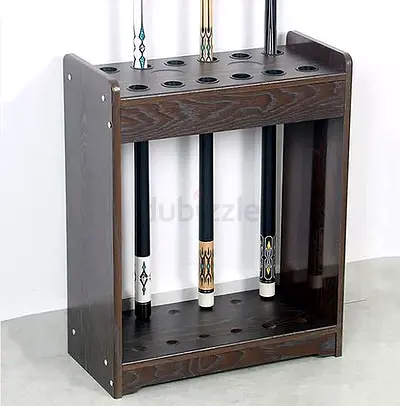 Wooden 12-Hole Snooker Cue Racks - Keep Your Cues Organized