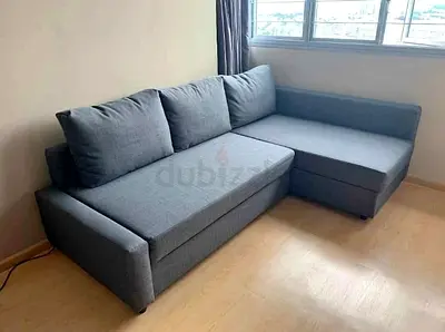 grey L-shaped corner sofa  good condition