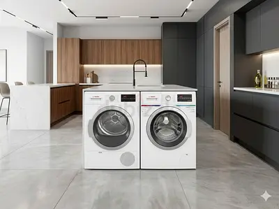 BOSCH LATEST MODEL SERIES 6 9 kg washer and 9 kg dryer separate set BY htyr