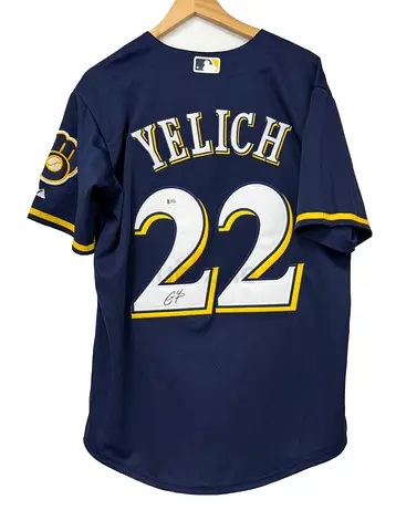 Christian Yelich Jersey Hand Signed BAS