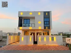 Two-story villa with a rooftop terrace for sale, located directly behind Al Hamidiya Park. Luxurious