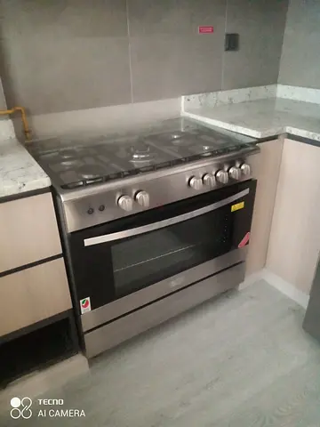 Stainless Steel 5-Burner Gas Range with Oven - Good Condition