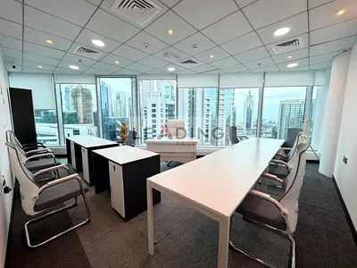 Fully Furnished Office | Burj & Skyline Views | High Floor