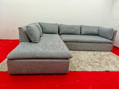 Pottery barn gray color lshape sofa for sale