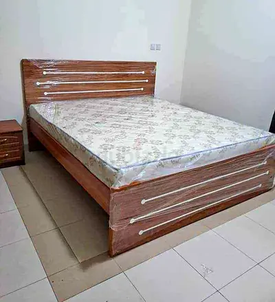 Brand New wooden Queen Bed including Medical Mattress Available