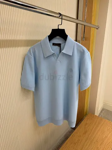Loro piana Light Blue Short-Sleeve Polo Shirt - Size (Please Confirm)