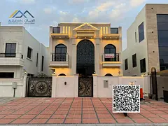 Villa for sale in Ajman, Al Helio 2 area, with all registration and ownership fees included. A stunn