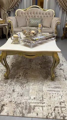Elegant Living Room Set with Coffee Tables