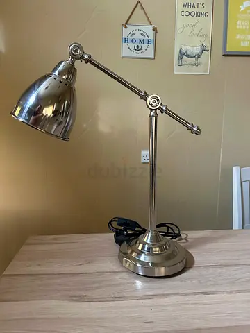 Adjustable Brushed Nickel Desk Lamp - Articulating Arm