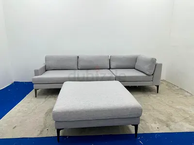 Excellent condition West elm sofa with footstool